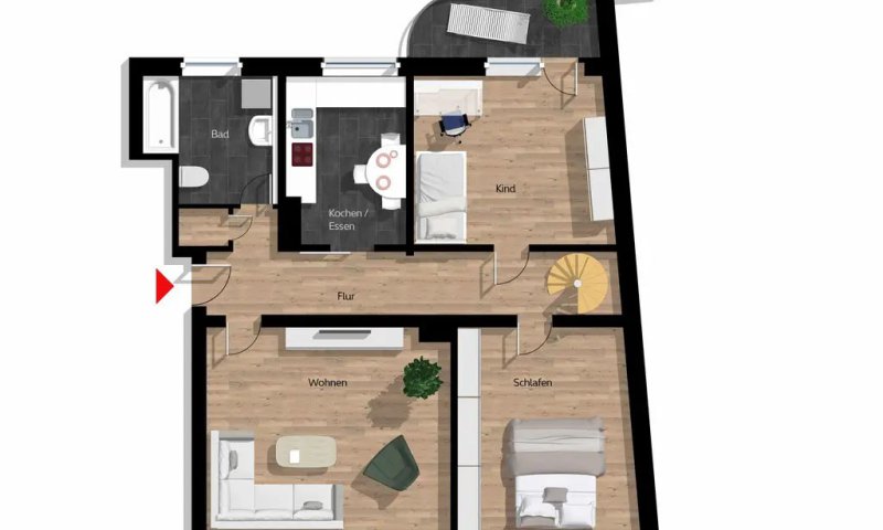Jetzt Ihr Penthouse nach Ihren Wünschen gestalten !! 5 Zimmer, Fahrstuhl, Balkon!!