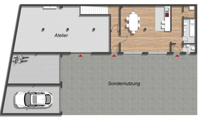  DU-Meiderich | Loftartige Gewerbeeinheit inkl. zwei Garagen & Hofnutzung in zentraler Lage
